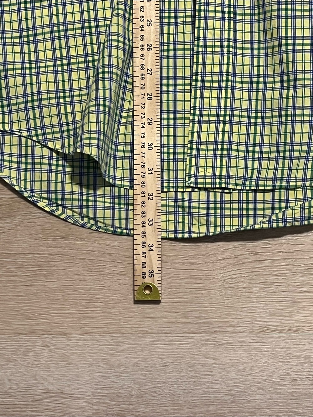 Ralph‎ Lauren Short-Sleeve Plaid Button-Down Shirt - Yellow & Blue Size Medium - Picture 6 of 10